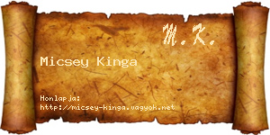 Micsey Kinga névjegykártya